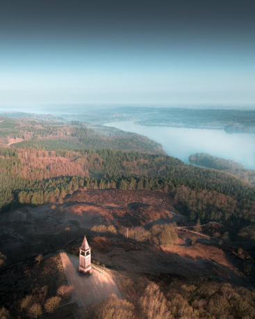 Himmelbjerget in het Deense merengebied bij Silkeborg. Foto: Michael Maagaard - VisitDenmark